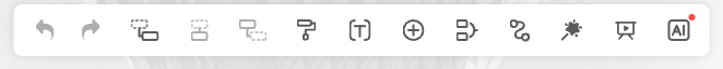 The GitMind toolbar with buttons for undo, redo, adding nodes and subnodes, formatting, inserting content, and more.